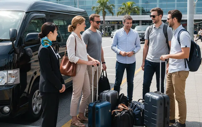 9-passenger Hiace recommended for group transfers to Narita Airport