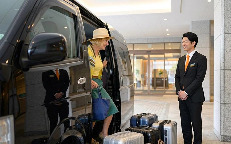 Hiace has spacious room for passenger
