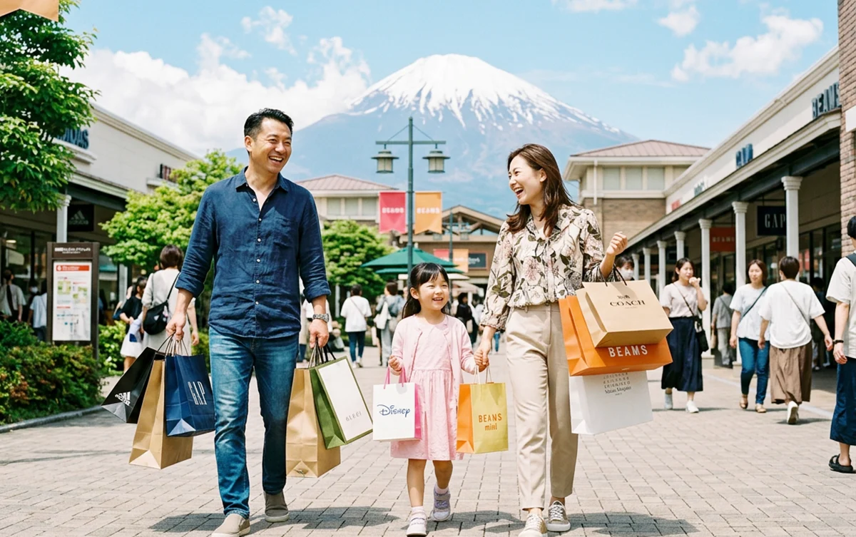 Travelers relaxing without worrying about shopping bags on the return trip to a Tokyo hotel