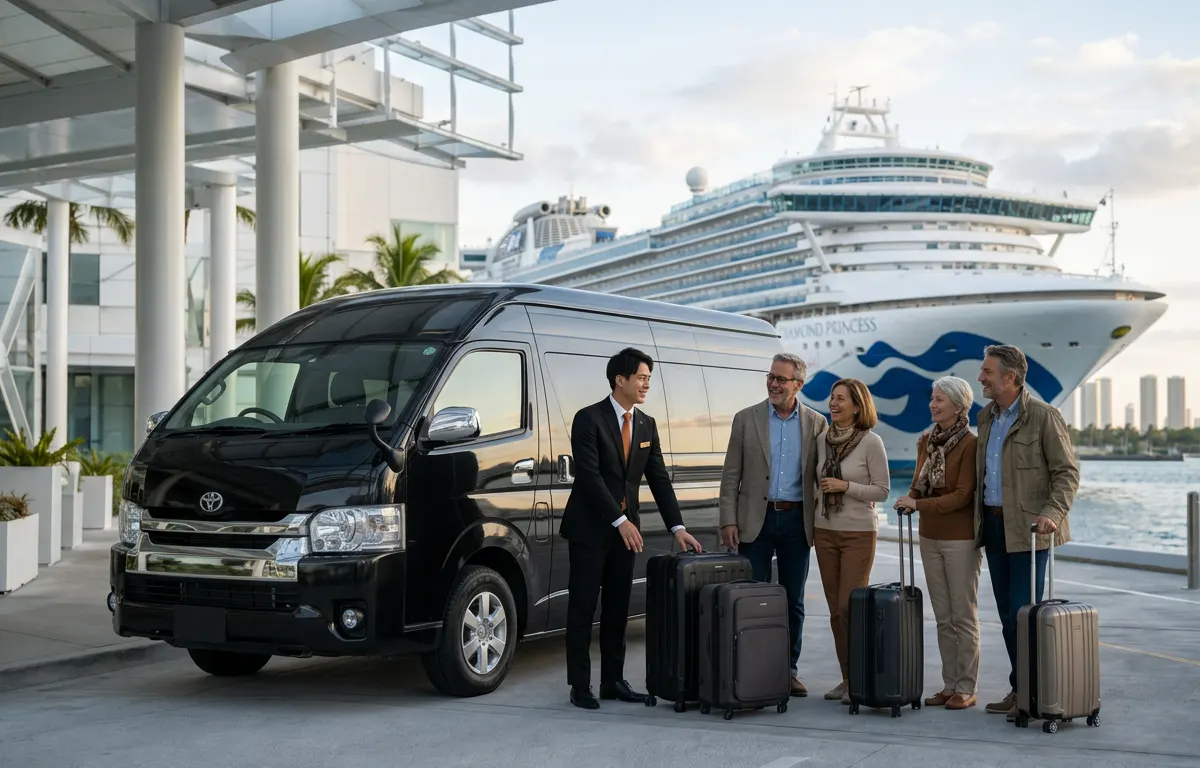 Private Tokyo transfer to and from Osanbashi Yokohama Cruise Terminal