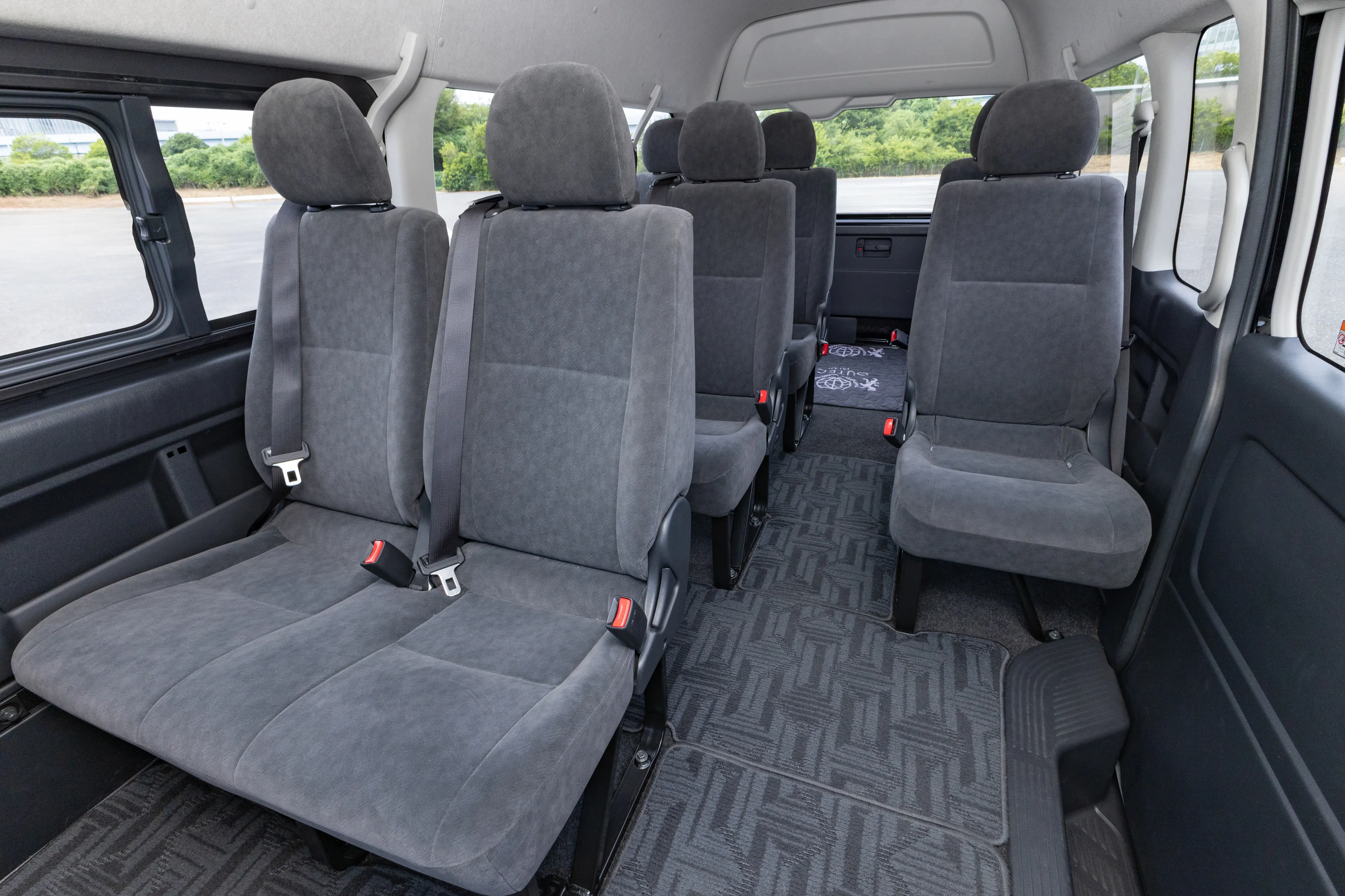 Interior of the Hiace vehicle