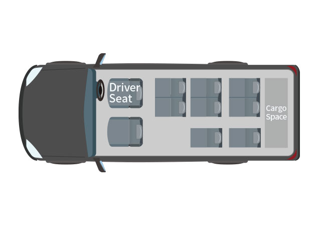 Toyota Hiace seat chart