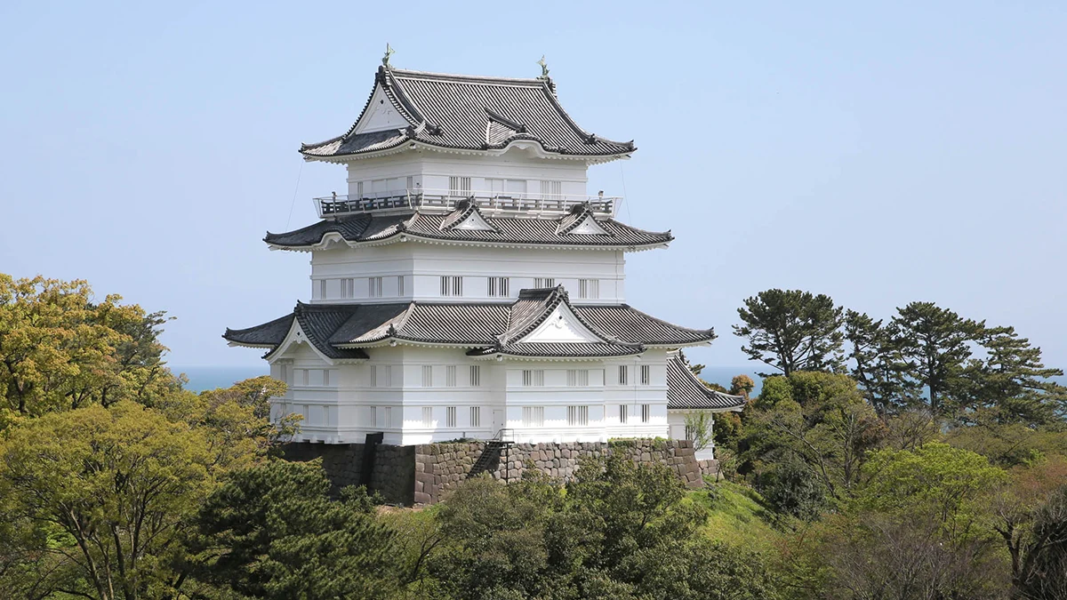 A scenic view of Odawara Castle