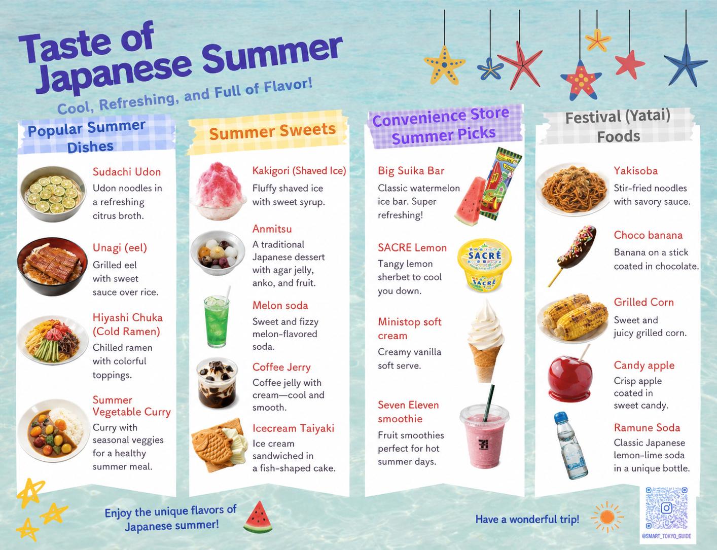 日本ならではの夏のグルメのご案内