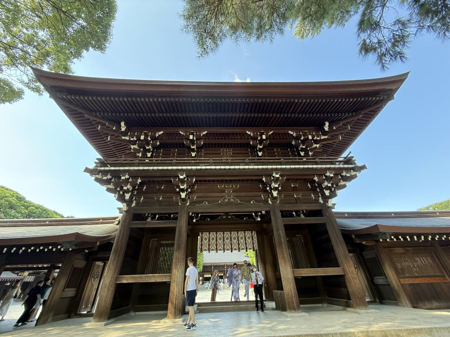 明治神宮にて