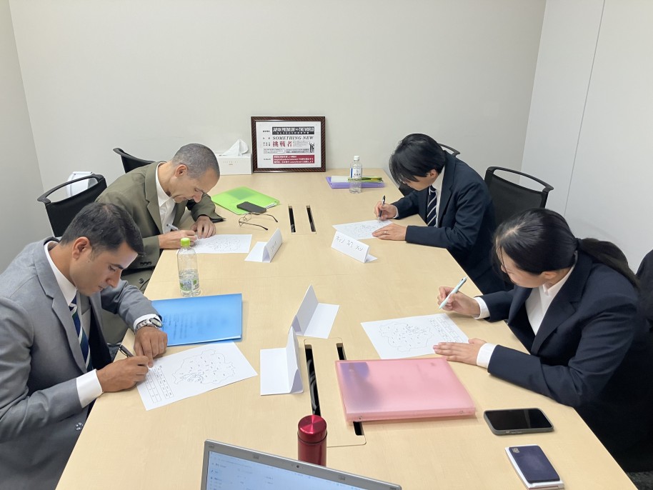 入社日に行う地理テスト