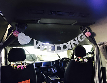 結婚式用の車内サービス