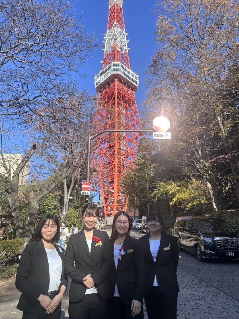 東京観光研修、東京タワーにて