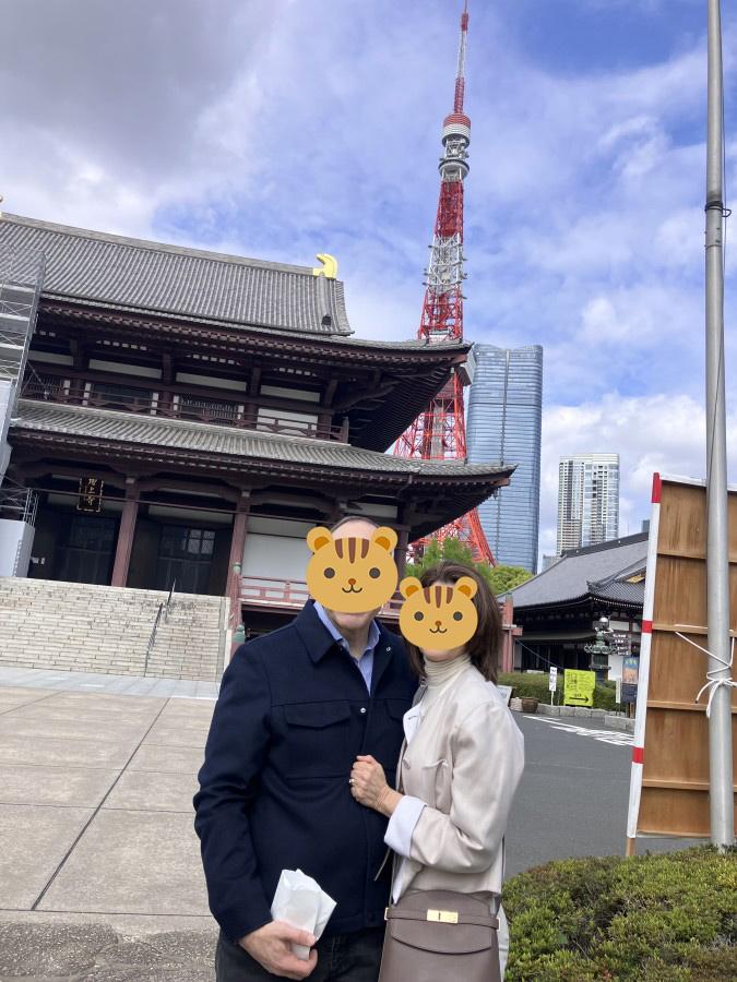 増上寺にて
