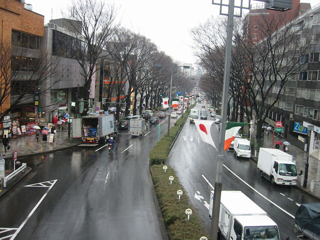 雨の表参道