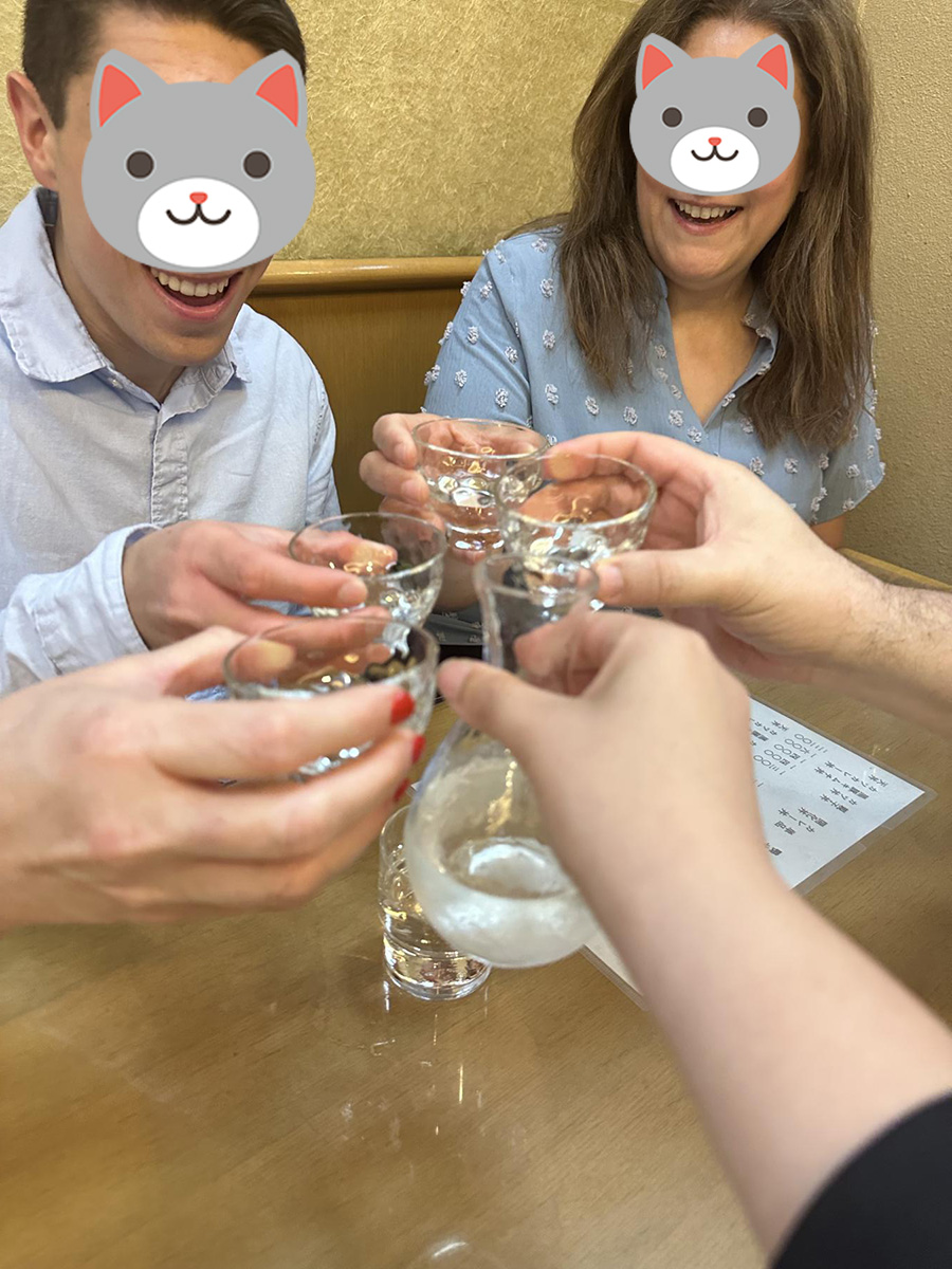 日本酒で乾杯