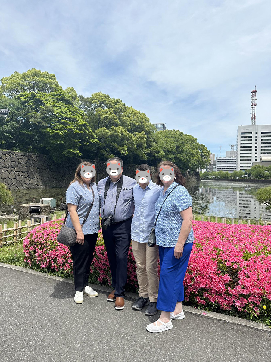 皇居にて