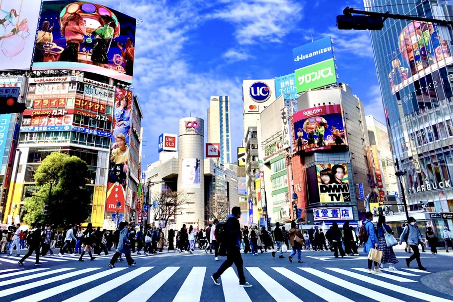 渋谷交差点へ立ち寄り
