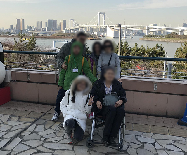 Family photo at Odaiba