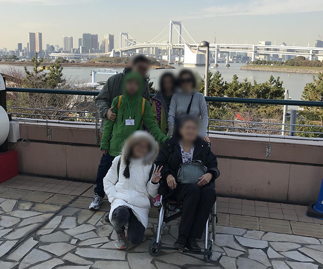 Family photo at Odaiba