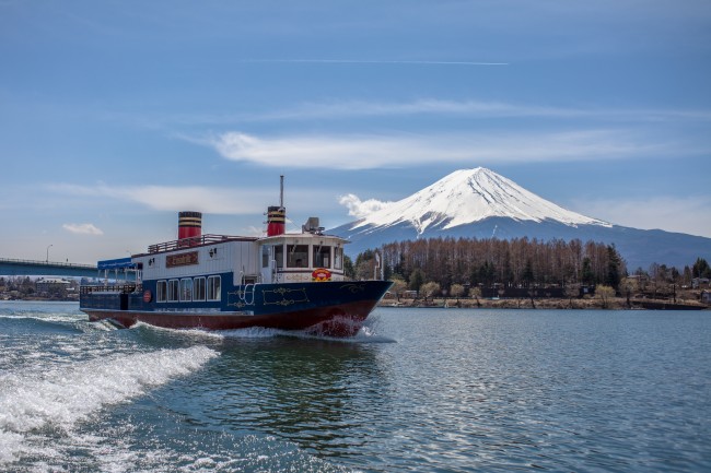 河口湖の遊覧船