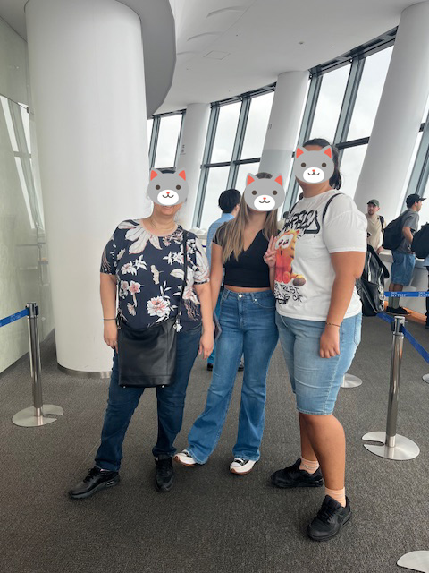 東京スカイツリーの展望台にて