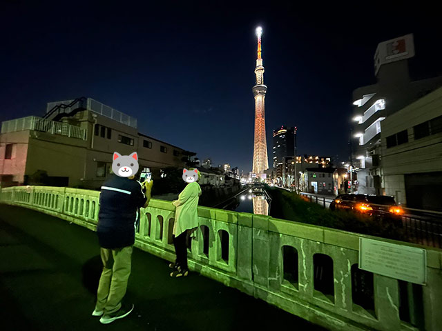 夜景観光スカイツリー周辺にて